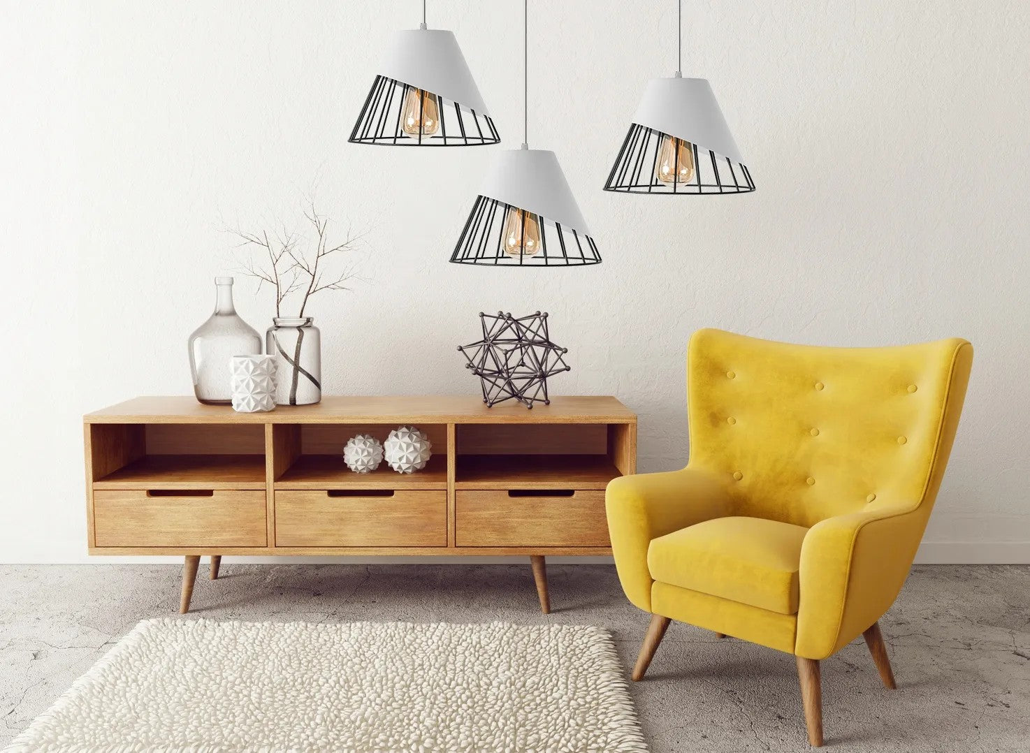 LAMPA SUFITOWA WISZĄCA KLOSZ METAL APP227-1CP CZARNA 3