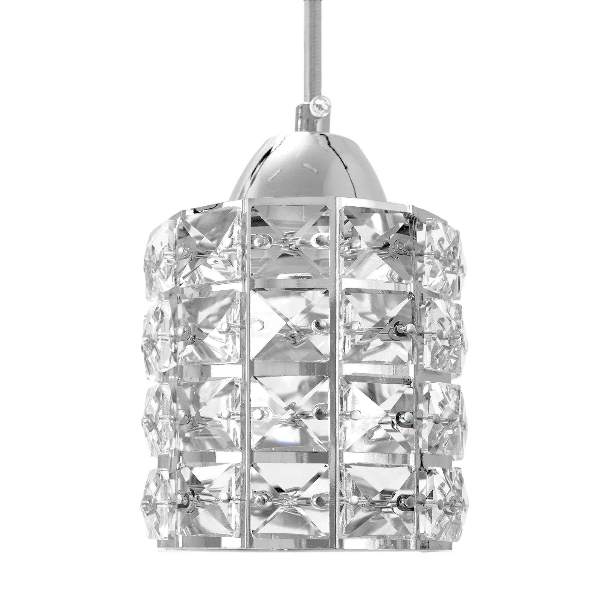 Lampa Sufitowa Kryształ APP727-1CP Srebrna 3