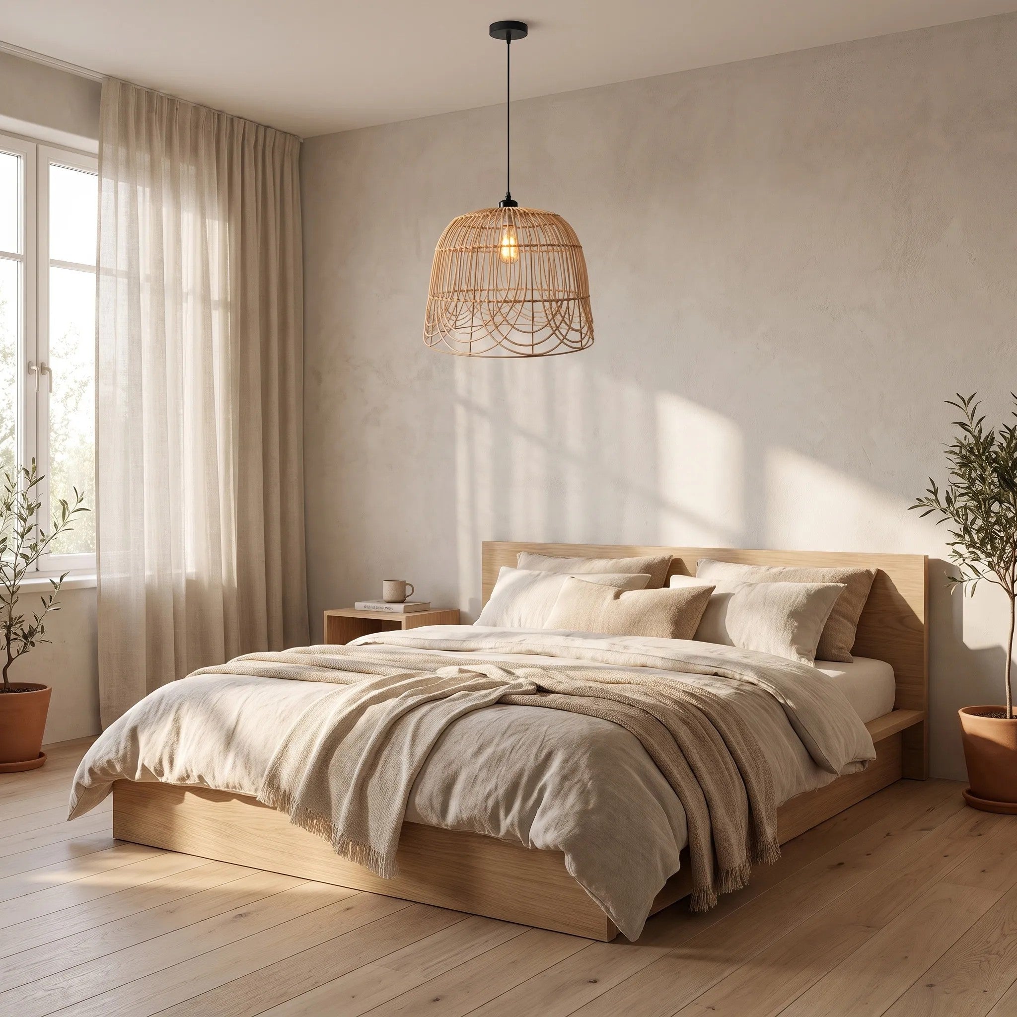 LAMPA SUFITOWA WISZĄCA NATURAL BOHO APP1352-1CP 40 Cm 3