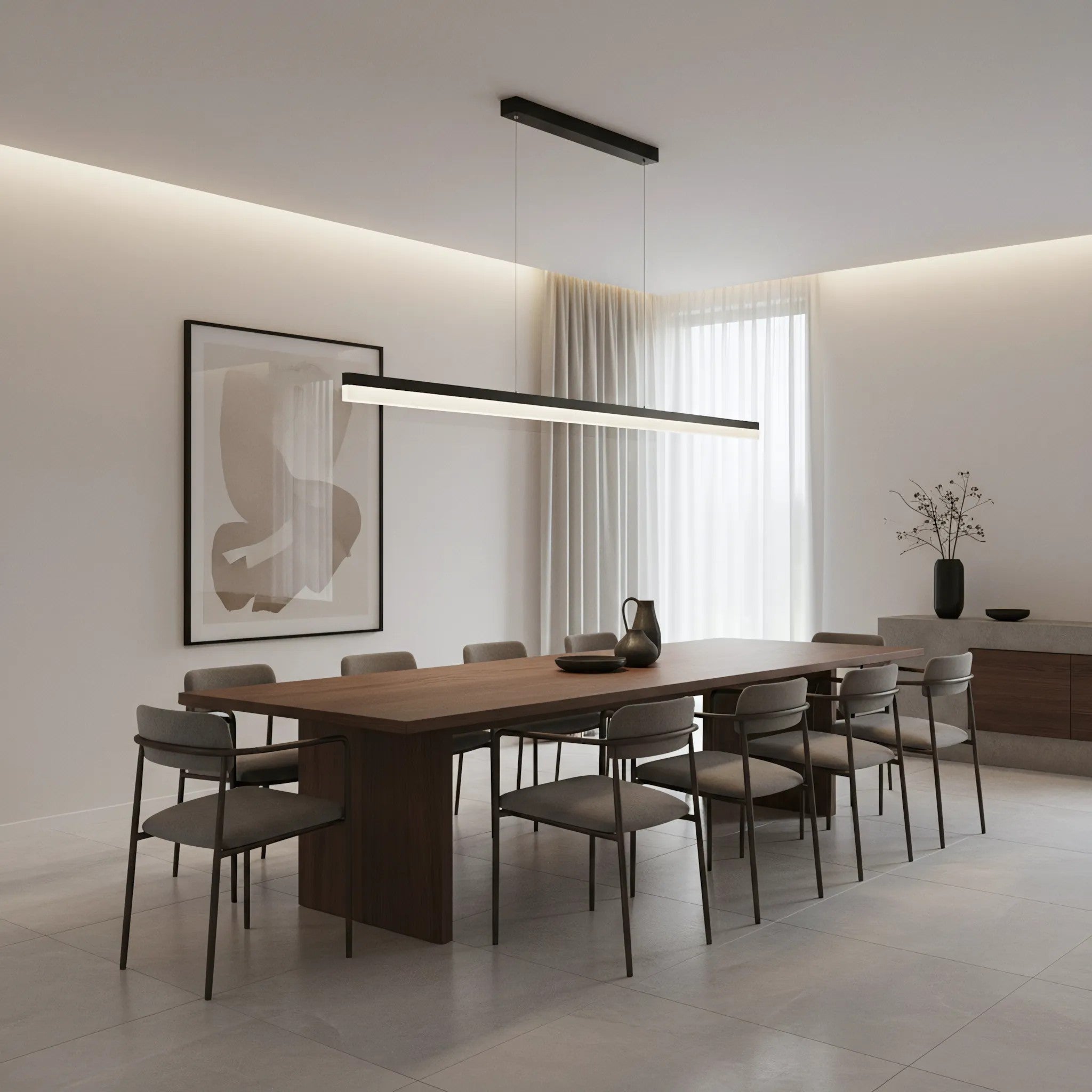 Lampa Wisząca LED APP1695-CP 200 Cm Czarna 3