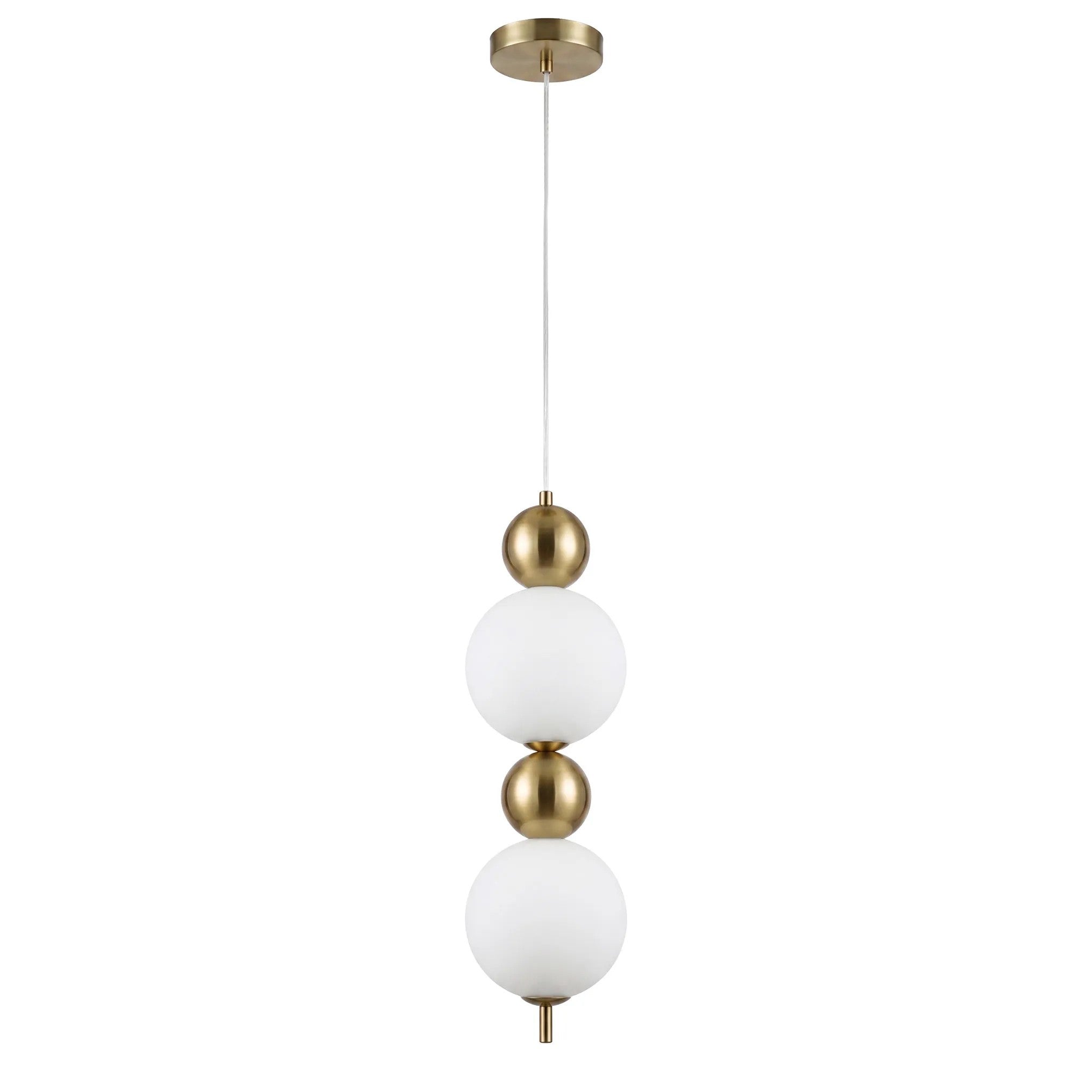 Lampa Sufitowa Wisząca LED LHJ116-2CP Złota Szczotkowana 3