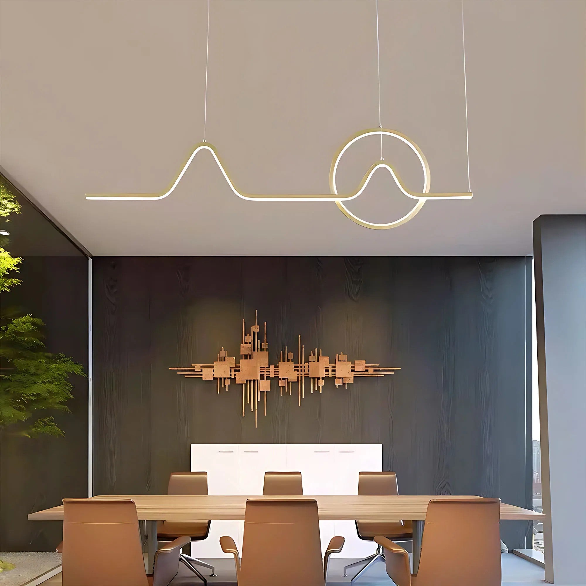 LAMPA WISZĄCA LED LHJ022-CP 120 Cm ZŁOTA 3