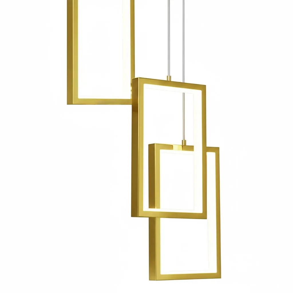 LAMPA SUFITOWA WISZĄCA LED LHJ090-7CP ZŁOTA 3