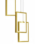 LAMPA SUFITOWA WISZĄCA LED LHJ090-7CP ZŁOTA 3