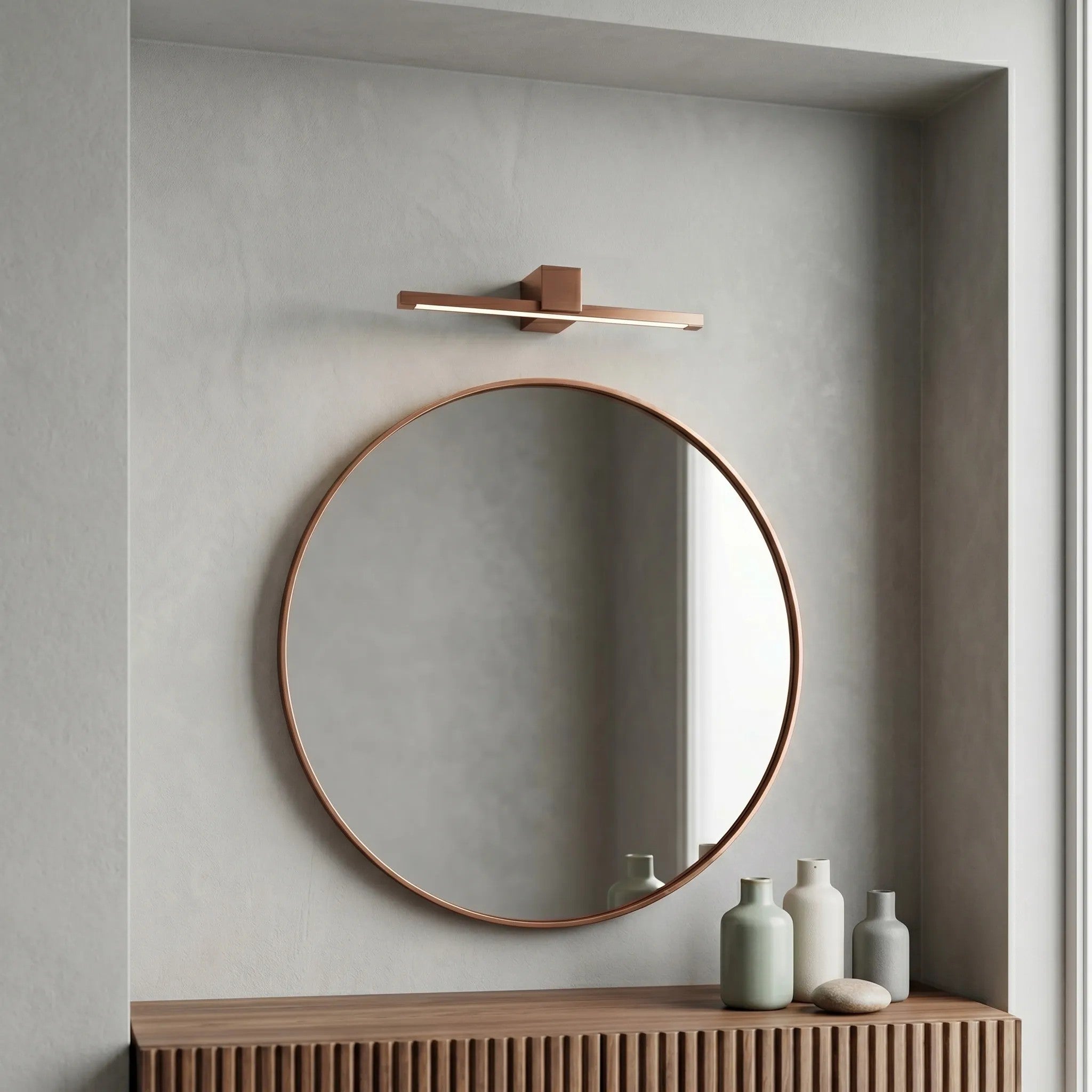 Kinkiet Łazienkowy LED SWE052-1W 40 Cm Miedź Szczotkowana 3