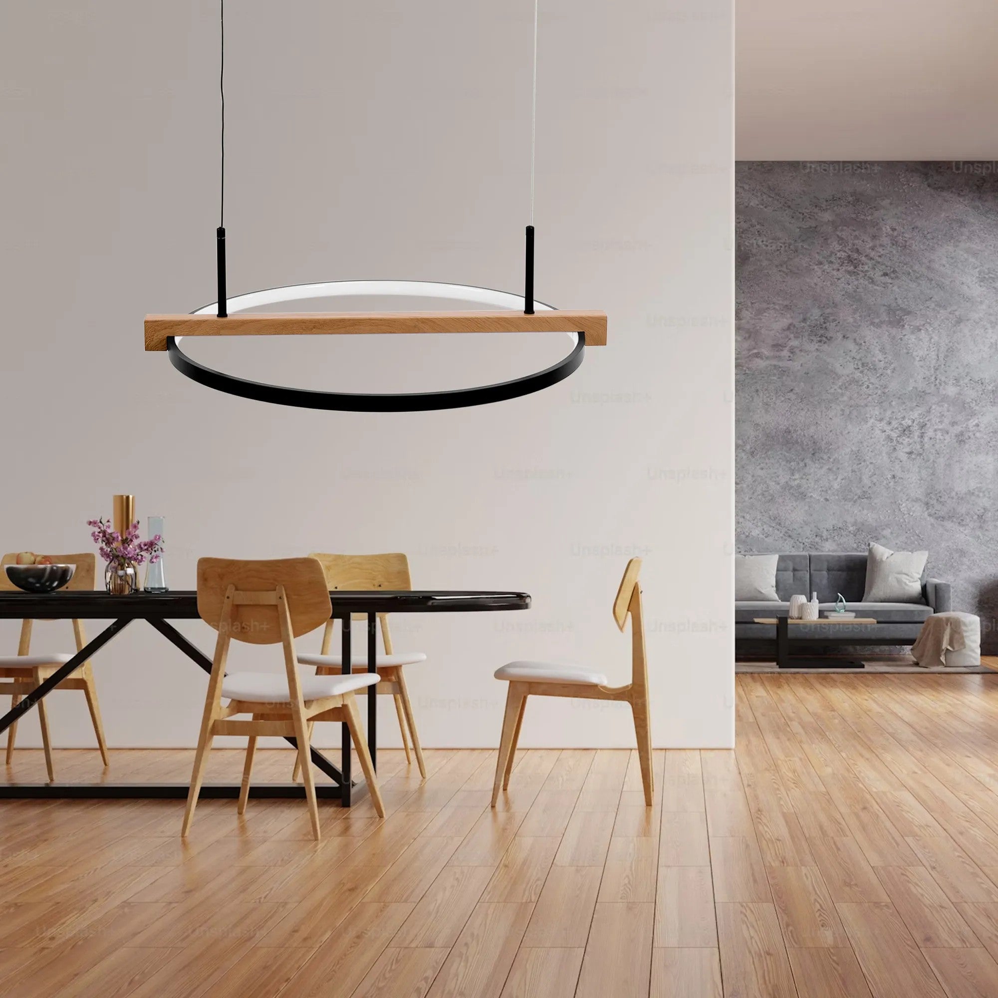 LAMPA LED WISZĄCA DREWNO APP1530-CP 3