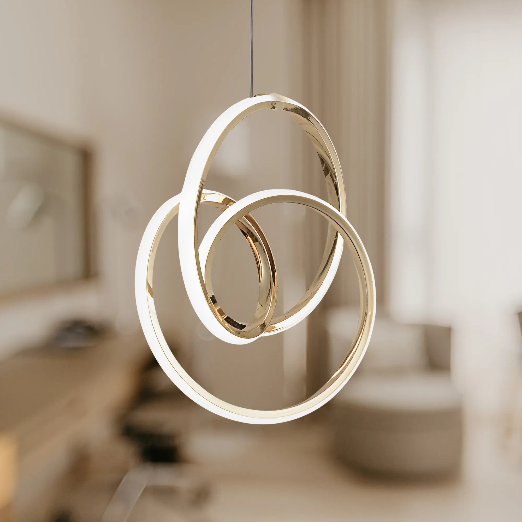 LAMPA WISZĄCA LED G076-1CP Złota 3
