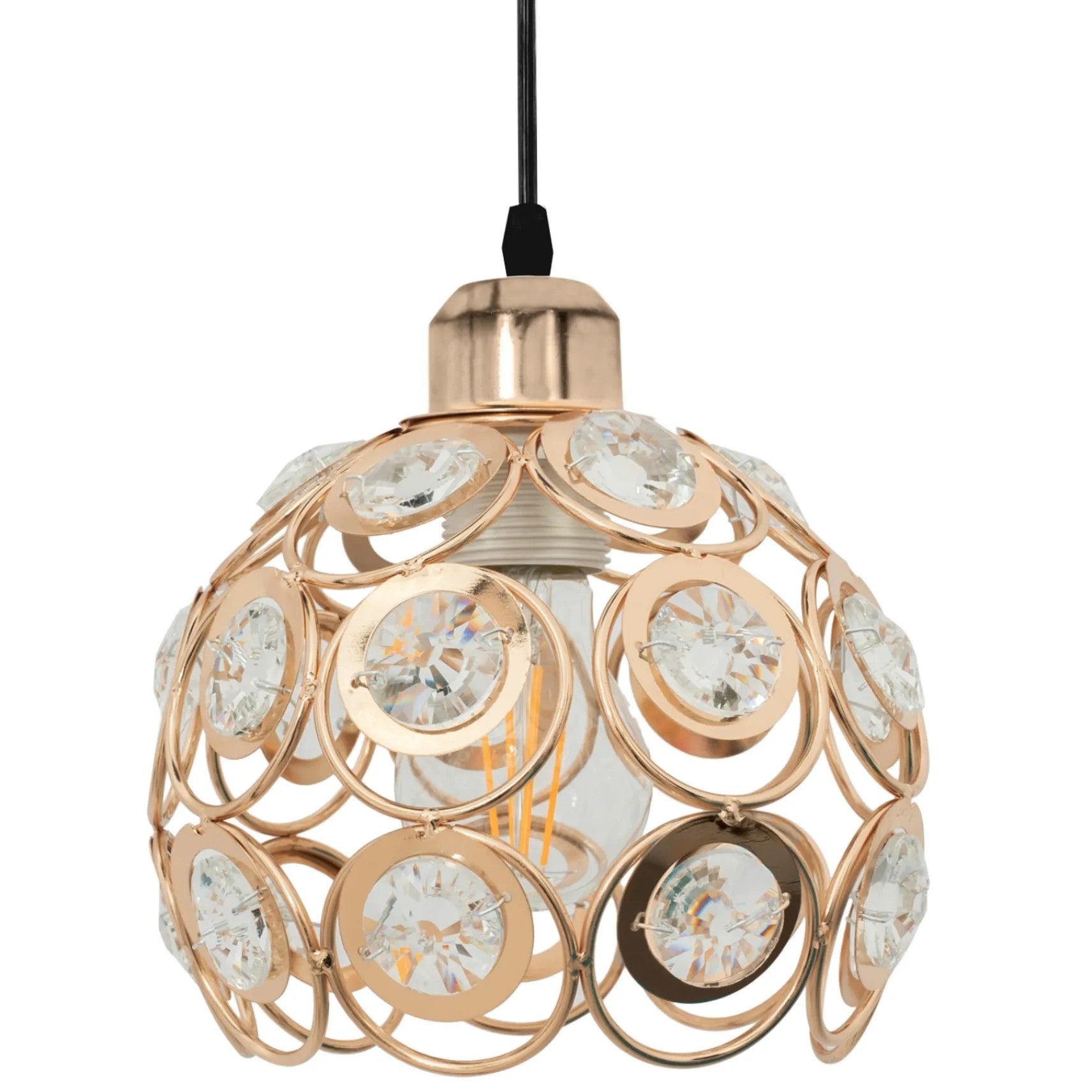 LAMPA WISZĄCA SUFITOWA KRYSZTAŁOWAA APP208-1C Złota 3