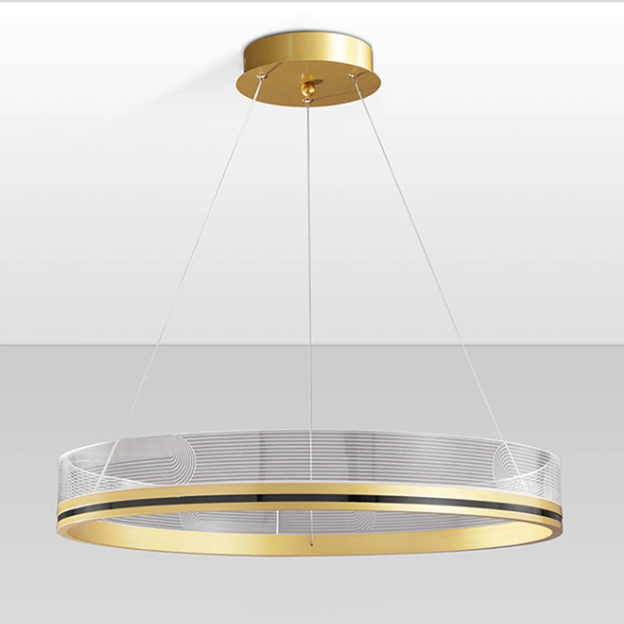 Lampa Wisząca APP1189-CP Złota 40cm 3