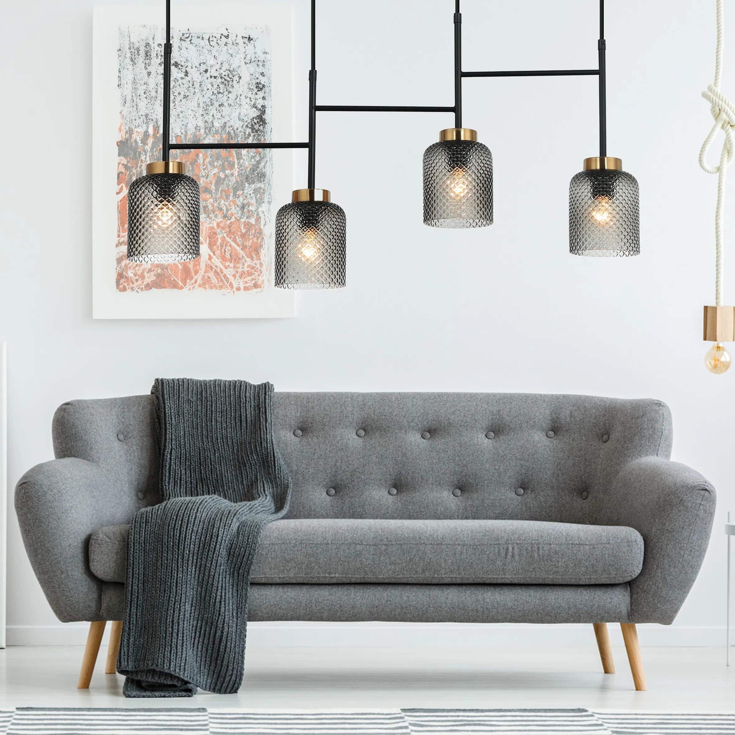 LAMPA SUFITOWA WISZĄCA APP1266-4CP 3