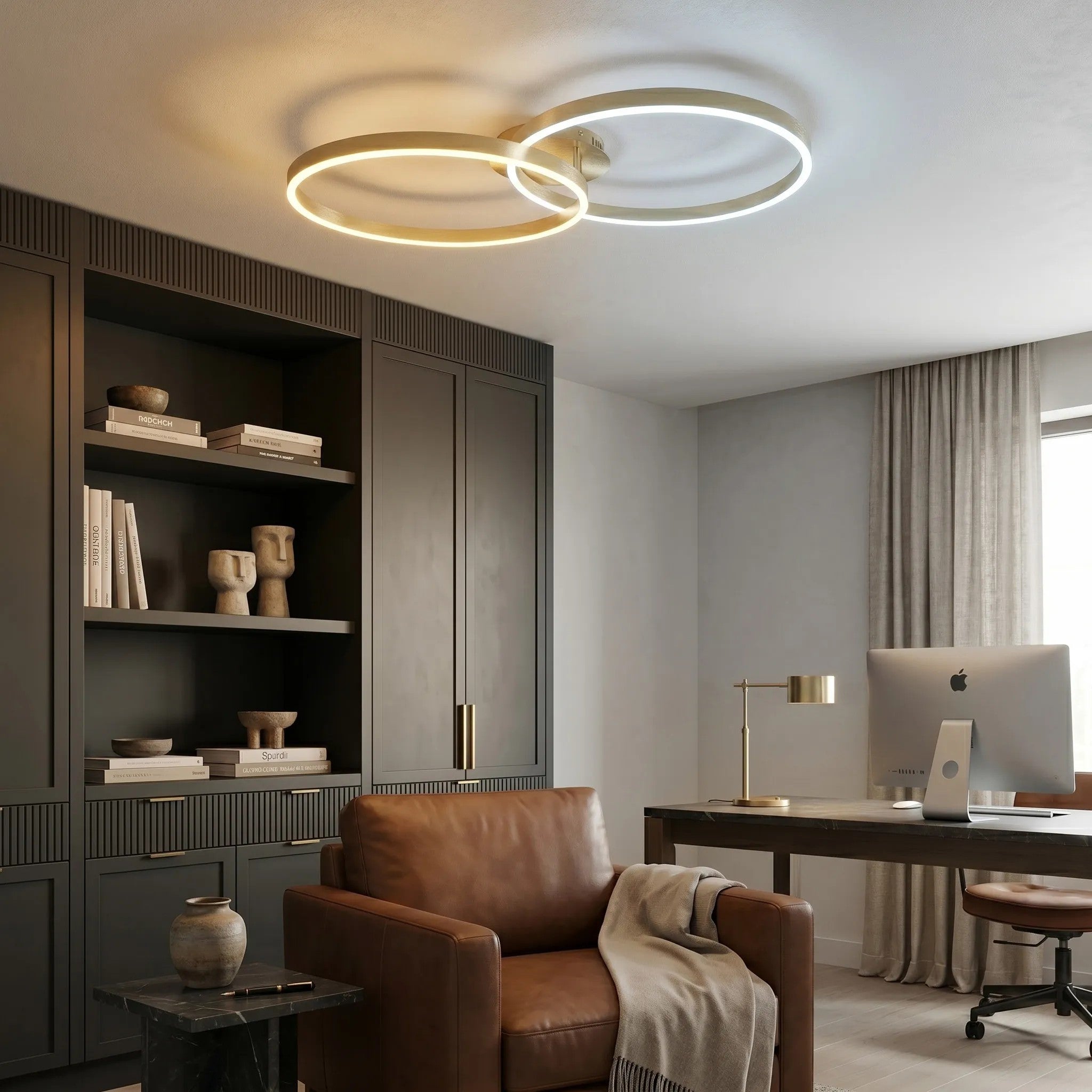 LAMPA SUFITOWA LED SWE062-C PLAFON ZŁOTA SZCZOTKOWANA 3