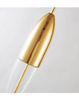 Lampa Sufitowa Wisząca Szklana Metalowa APP549-1CP Złota 3