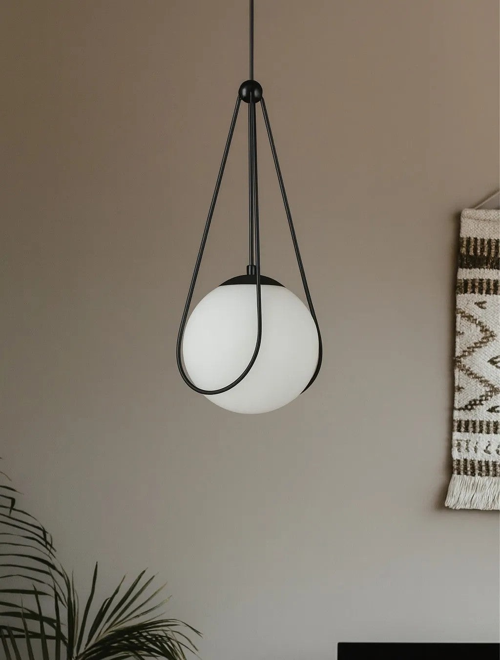 LAMPA SUFITOWA WISZĄCA APP1792-1CP 20cm Czarna 3