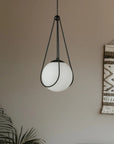 LAMPA SUFITOWA WISZĄCA APP1792-1CP 20cm Czarna 3