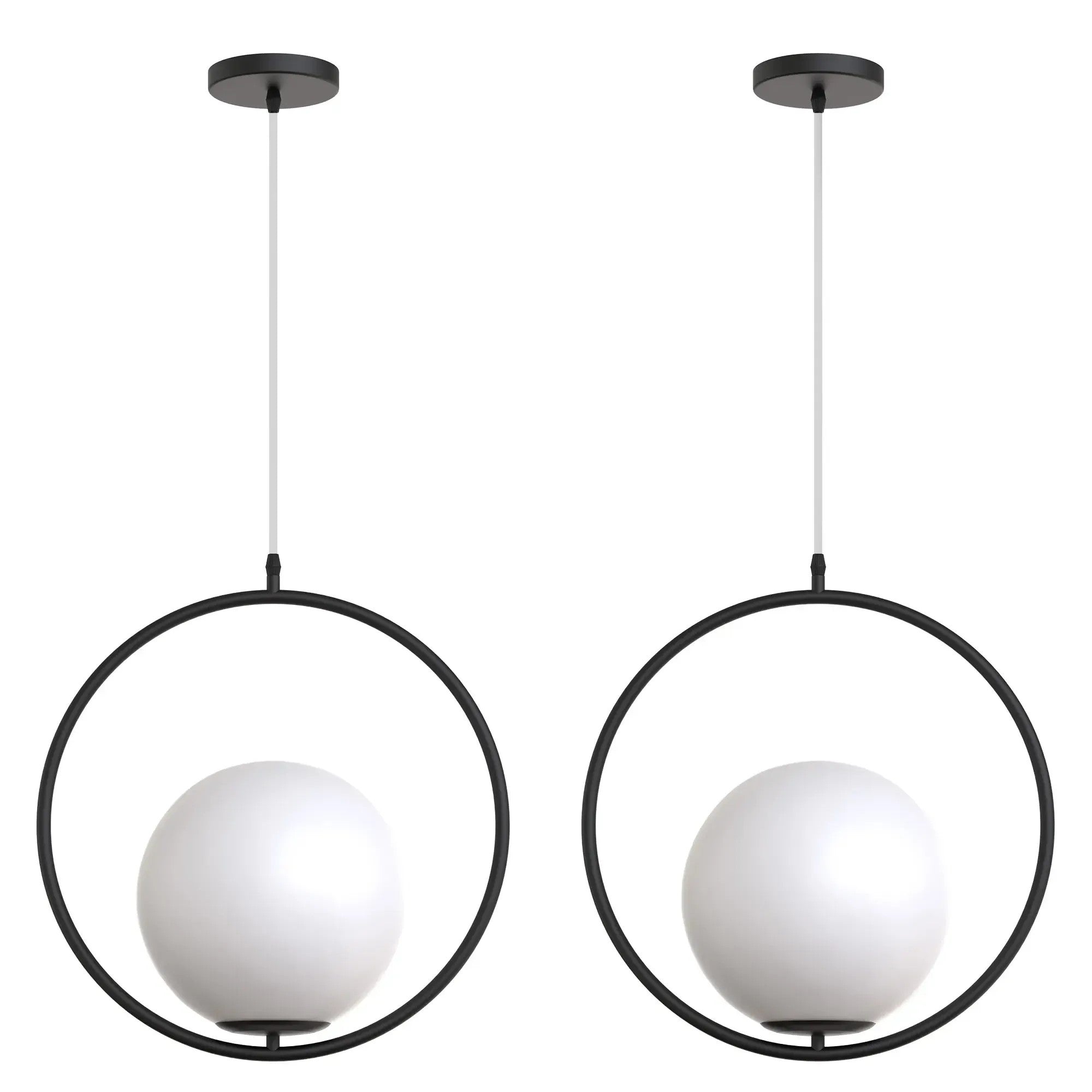 Lampa Sufitowa Wisząca Szklana Kula G110-1W Czarna 3