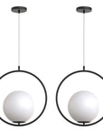 Lampa Sufitowa Wisząca Szklana Kula G110-1W Czarna 3