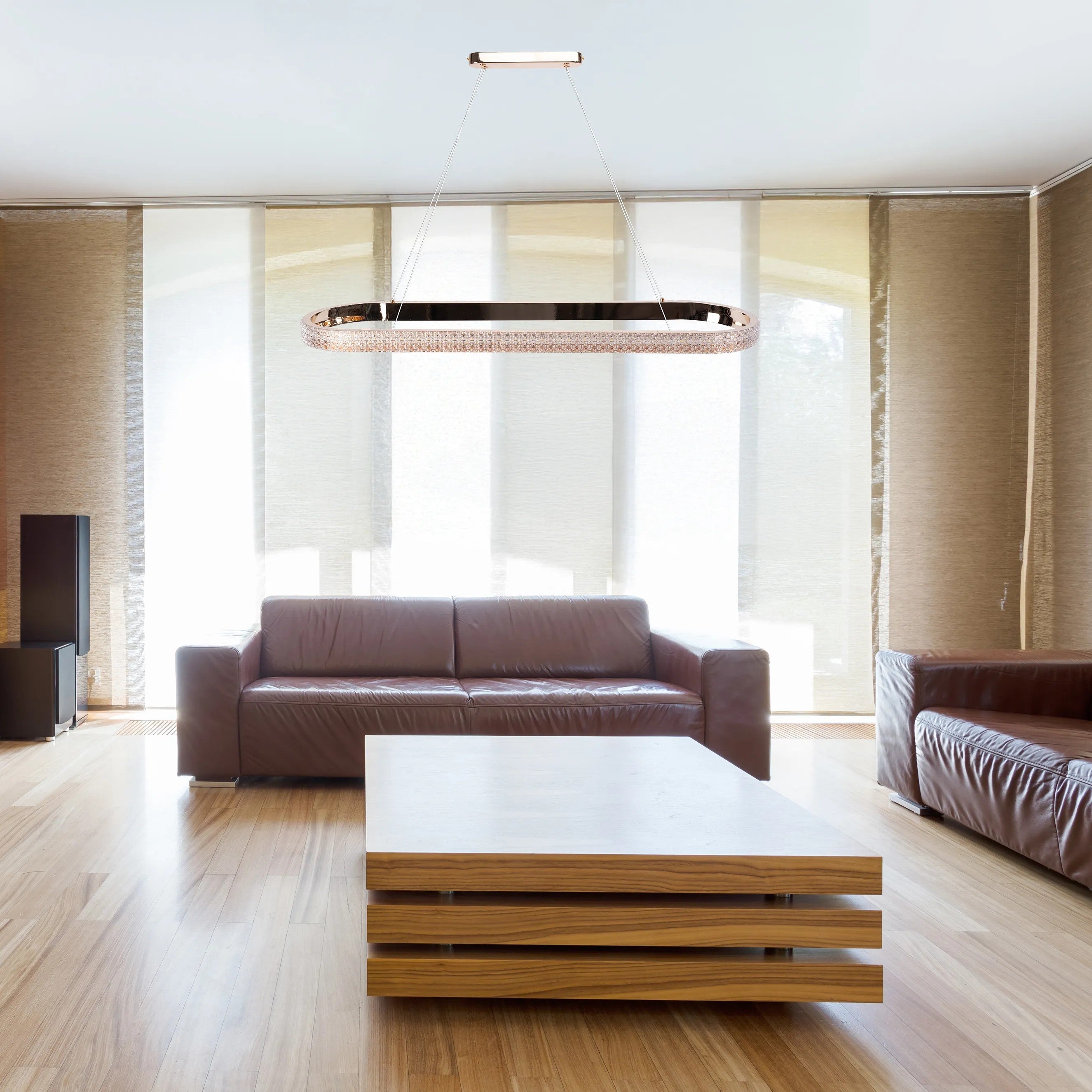LAMPA WISZĄCA LED APP1751-CP Złota 90 Cm 3