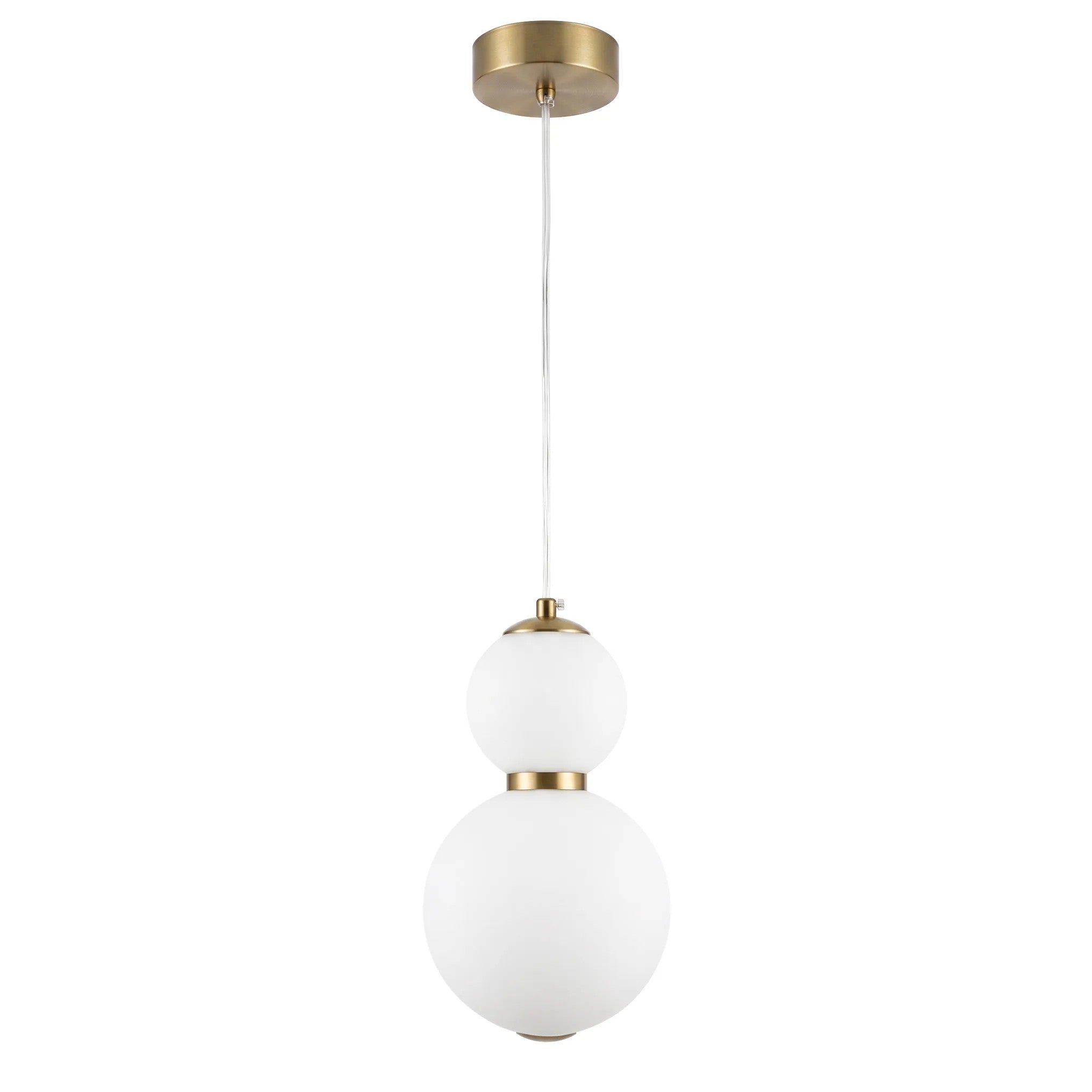 Lampa Sufitowa Wisząca LED LHJ112-2CP Złota Szczotkowana 3