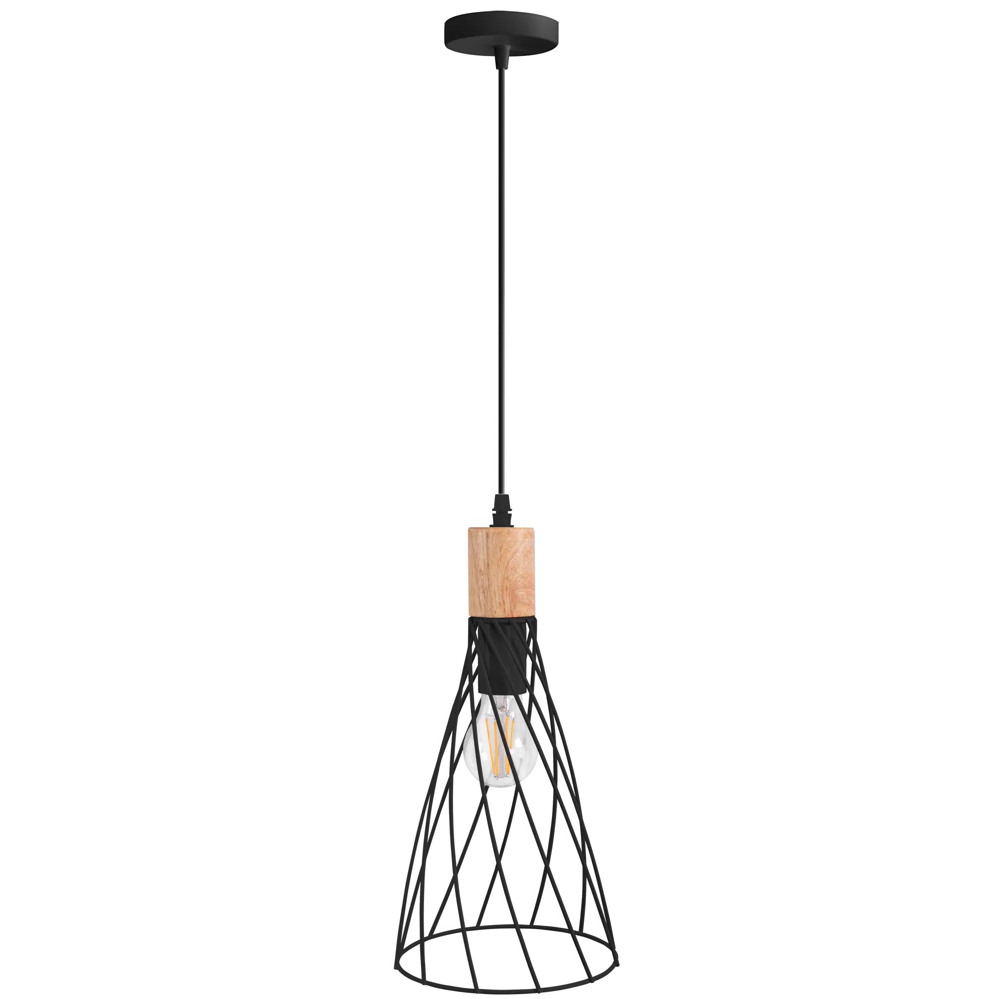 LAMPA SUFITOWA WISZĄCA APP1268-1CP Czarna 3