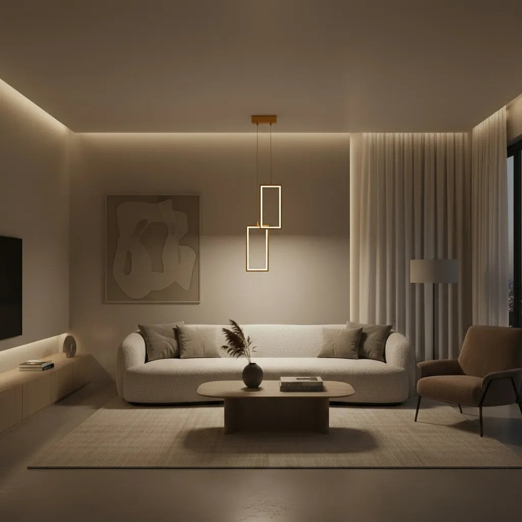 LAMPA SUFITOWA WISZĄCA LED LHJ086-2CP ZŁOTA 3