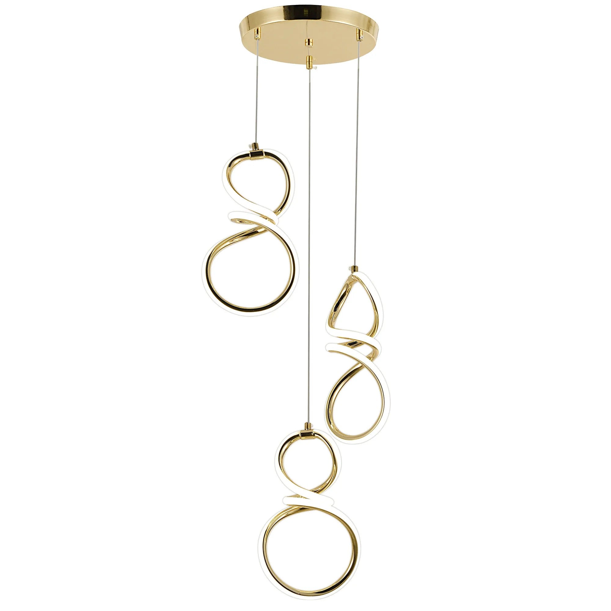 LAMPA WISZĄCA LED G073-3CPR Złota 3