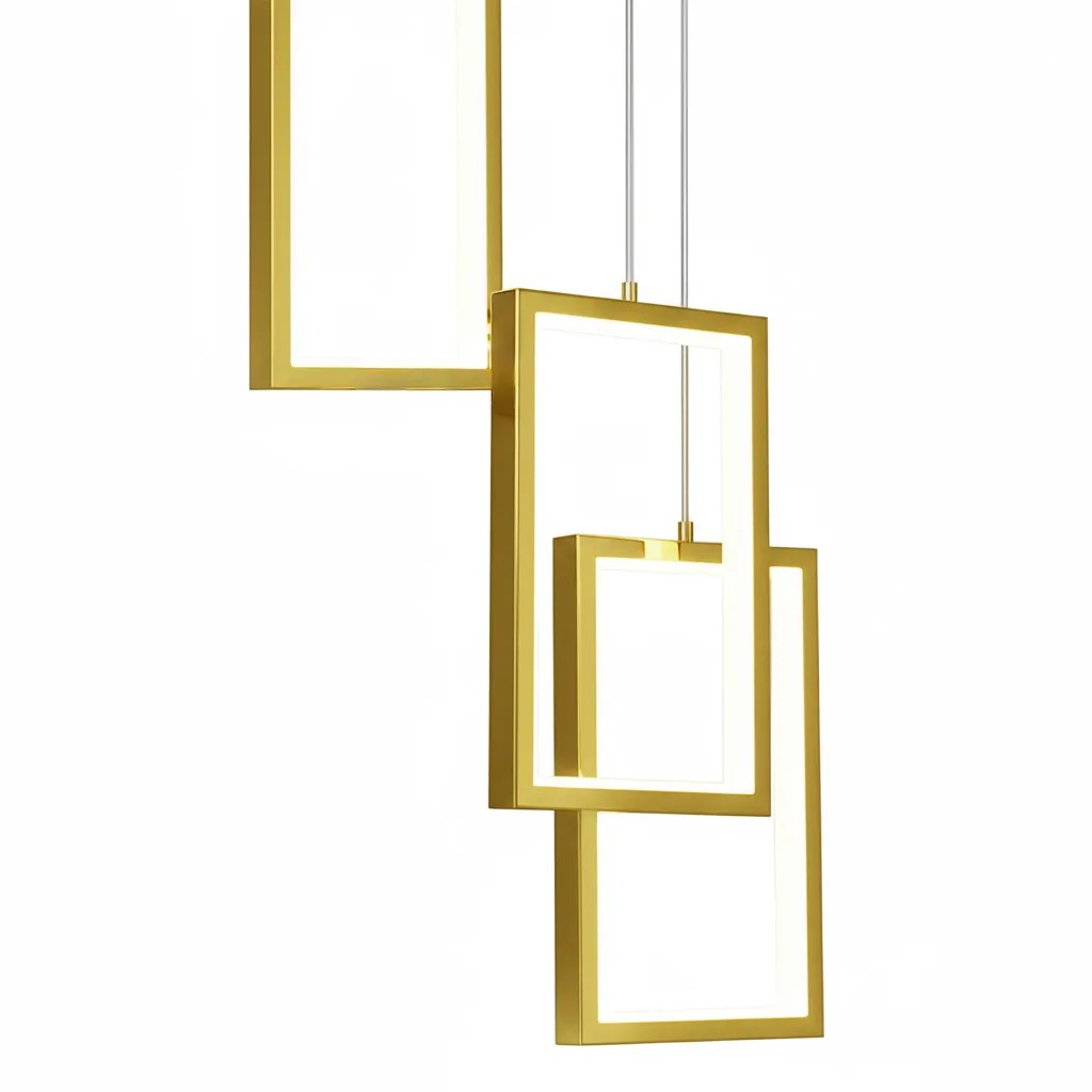 LAMPA SUFITOWA WISZĄCA LED LHJ088-3CP ZŁOTA 3