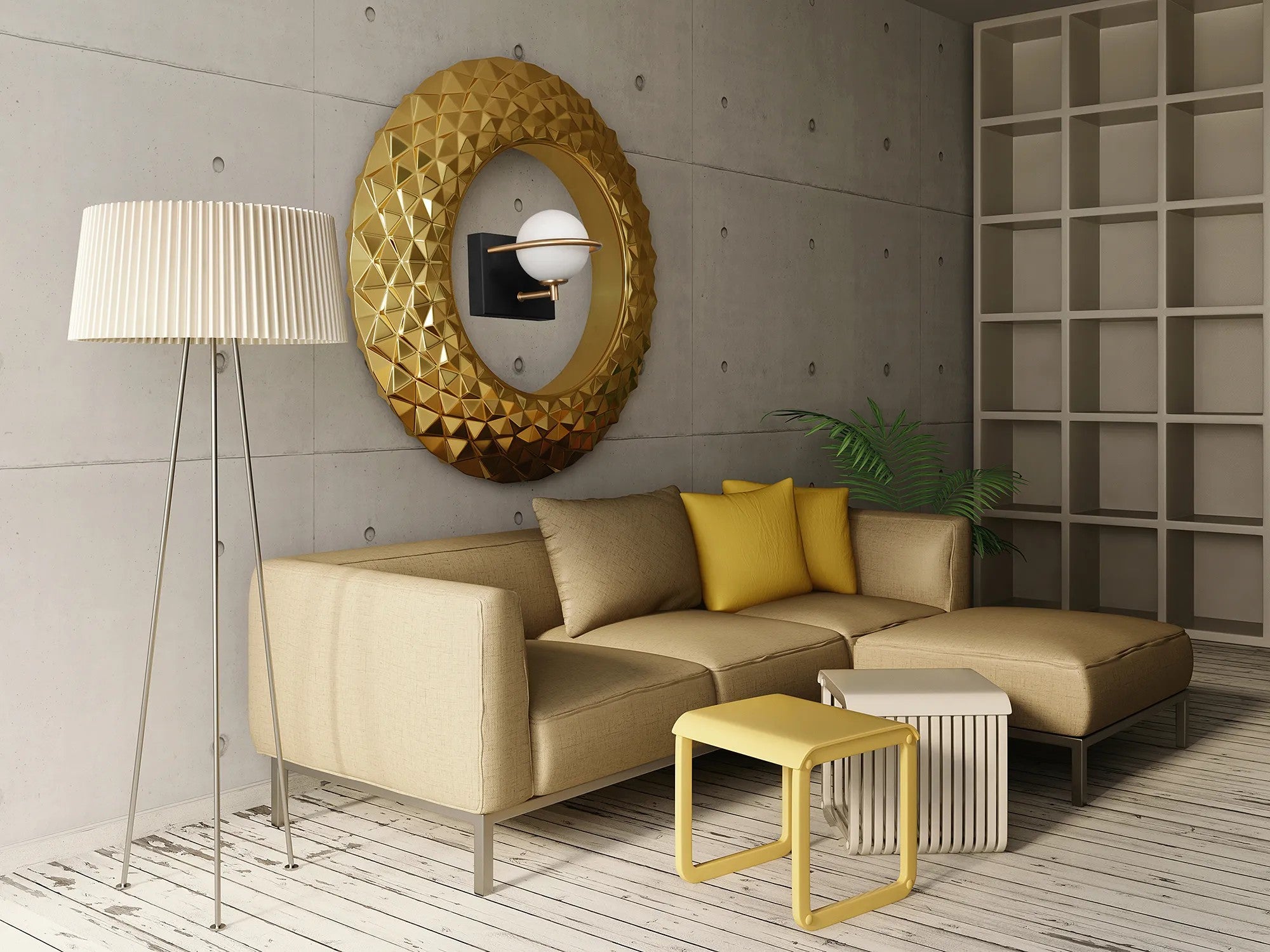 LAMPA ŚCIENNA KINKIET APP1220-1W Czarno Złota 3