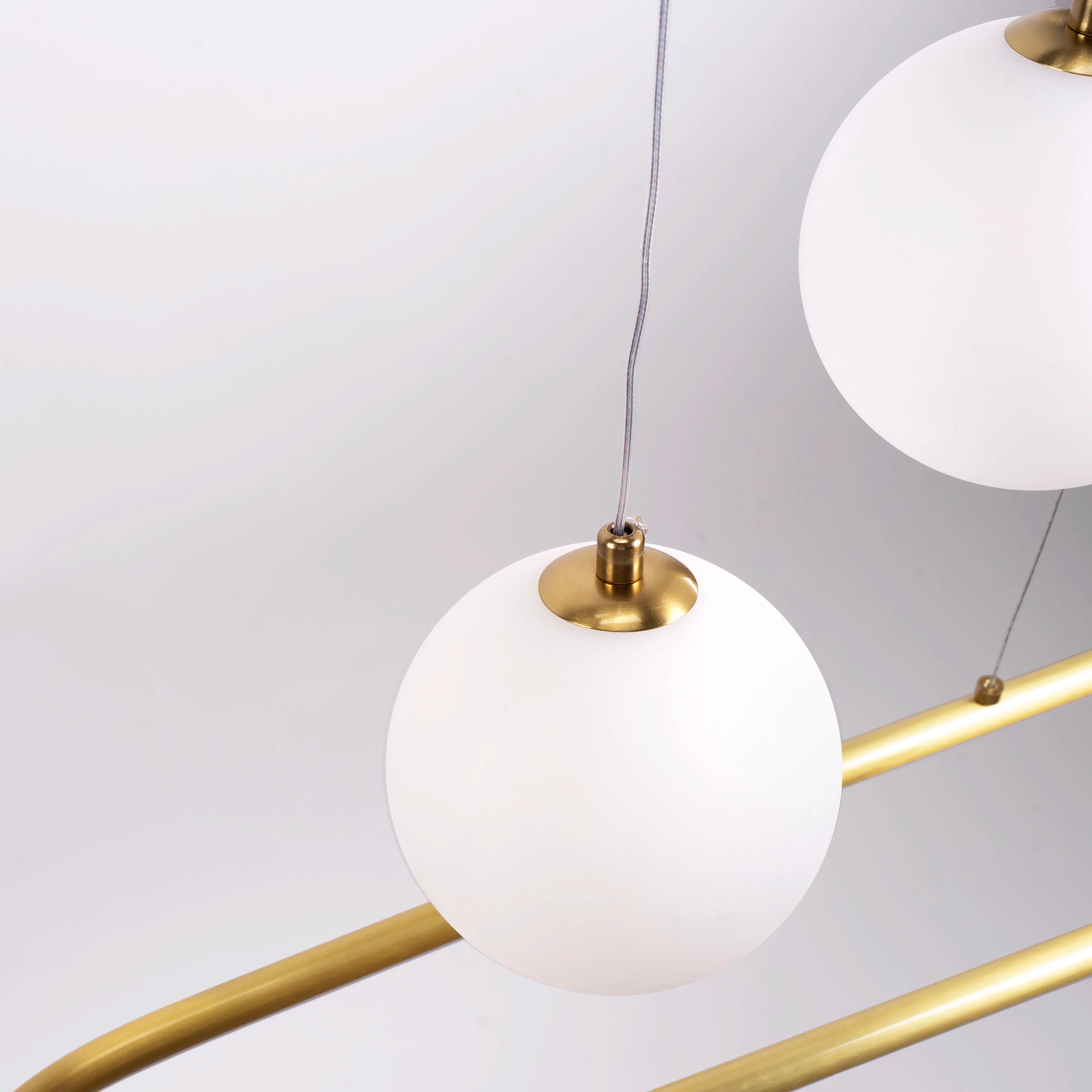 LAMPA SUFITOWA WISZĄCA LED LHJ039-CP ZŁOTA SZCZOTKOWANA 3