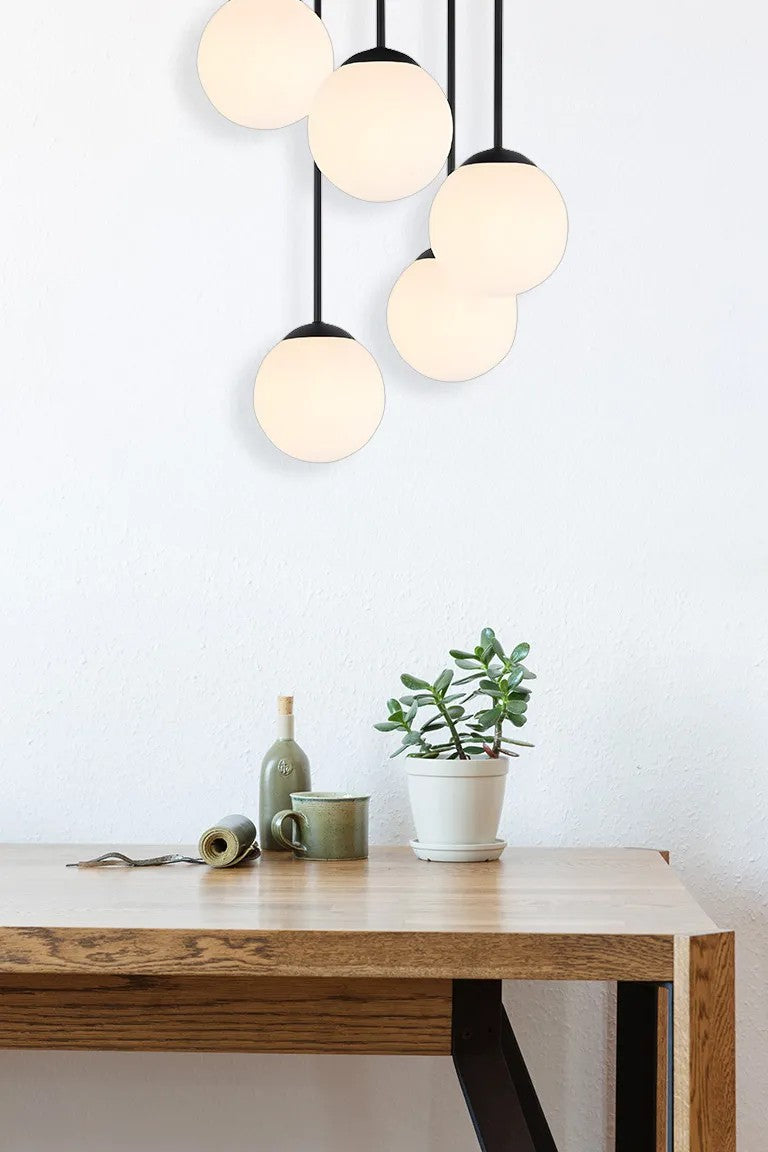 LAMPA SUFITOWA WISZĄCA APP1816-5CPR BLACK 3