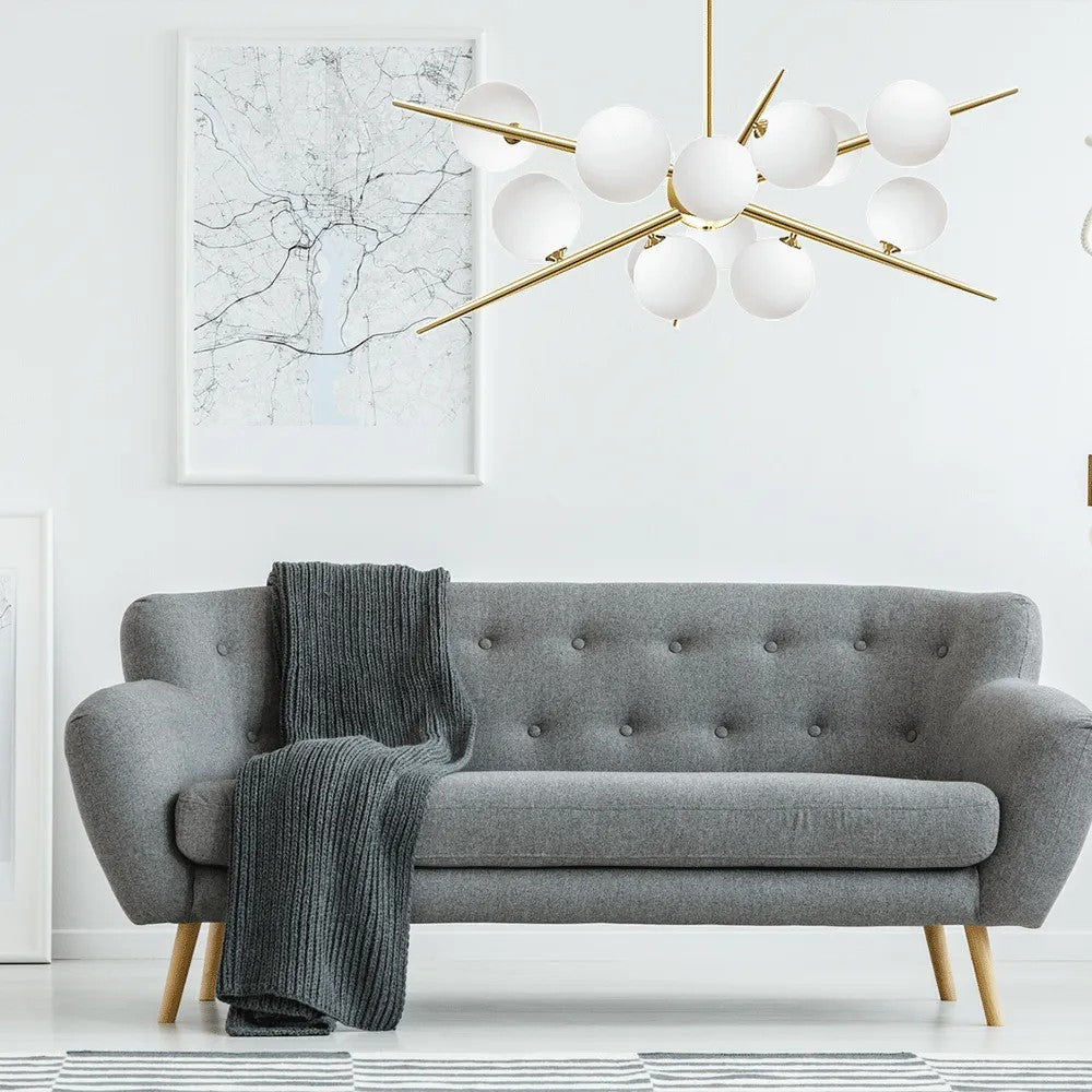 Lampa Wisząca APP998-12CP Złota 3