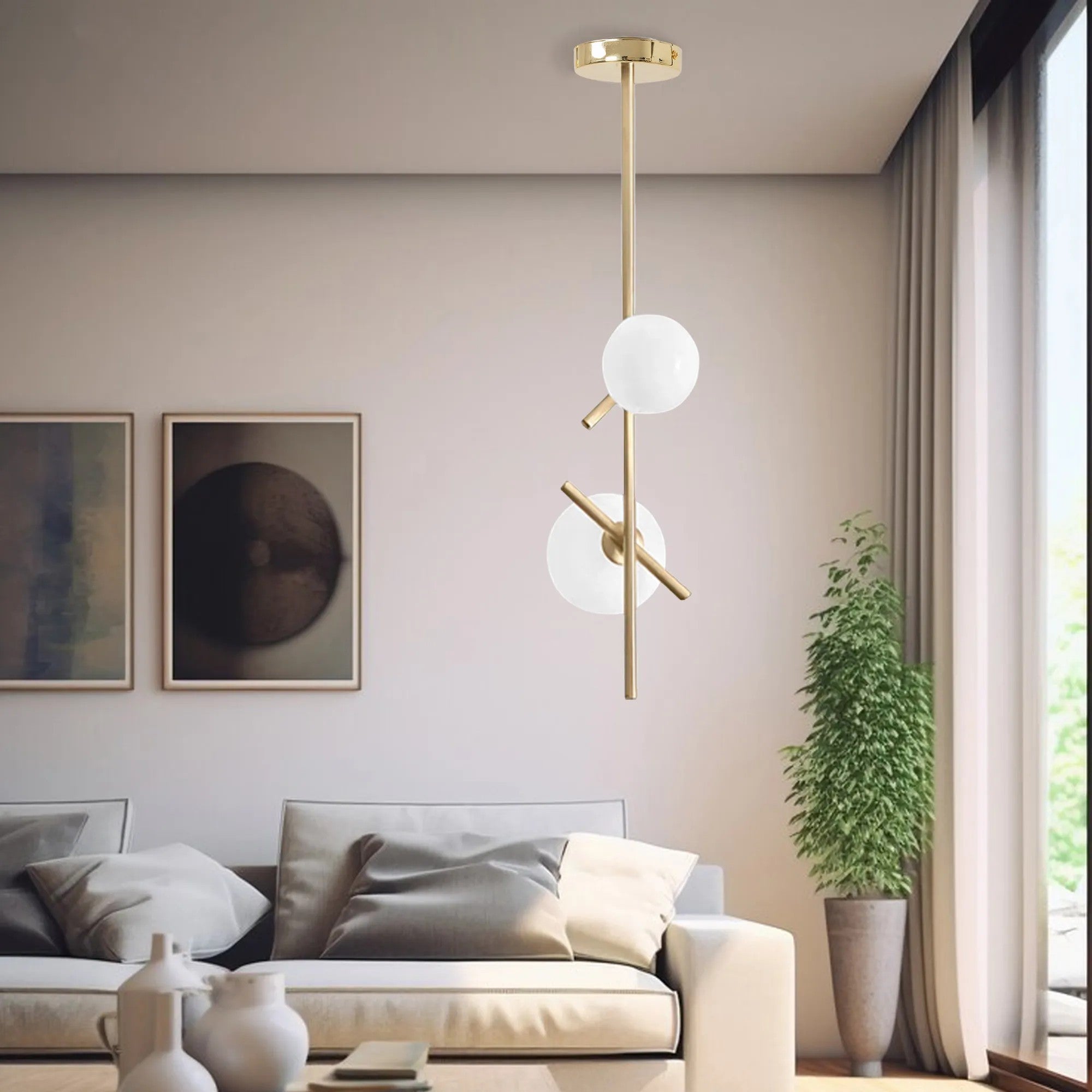 LAMPA SUFITOWA WISZĄCA Gold APP1666-2CP 3