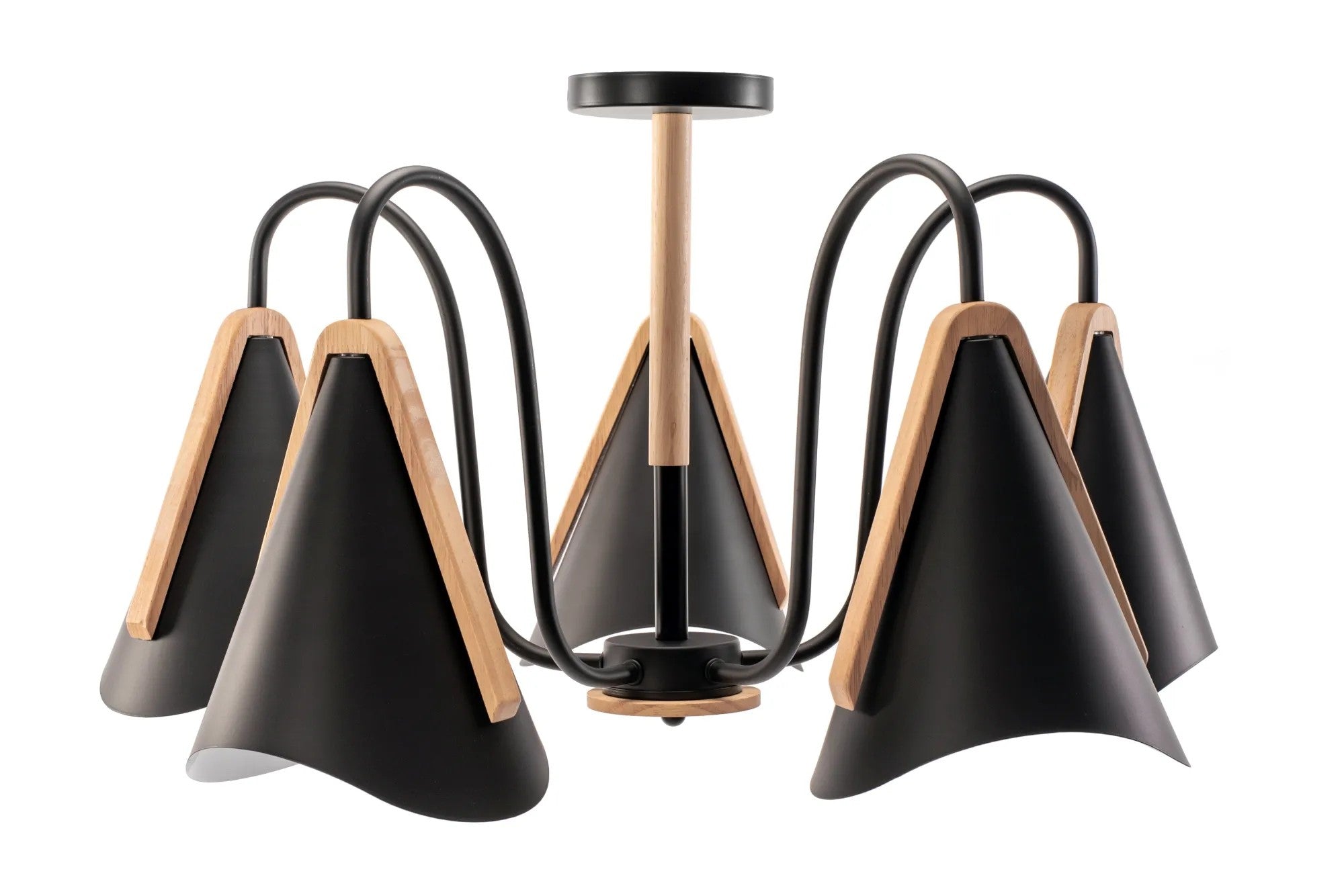 Lampa Sufitowa Skandynawska Pięcioramienna APP607-5C Czarna 3