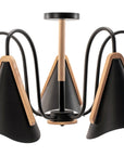 Lampa Sufitowa Skandynawska Pięcioramienna APP607-5C Czarna 3