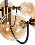 Lampa Sufitowa Wisząca Szklana APP1120-6CP Złota 3