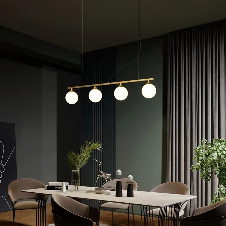 Lampa Wisząca Szklane Kule 4 Szt APP675-4CP Złota 3