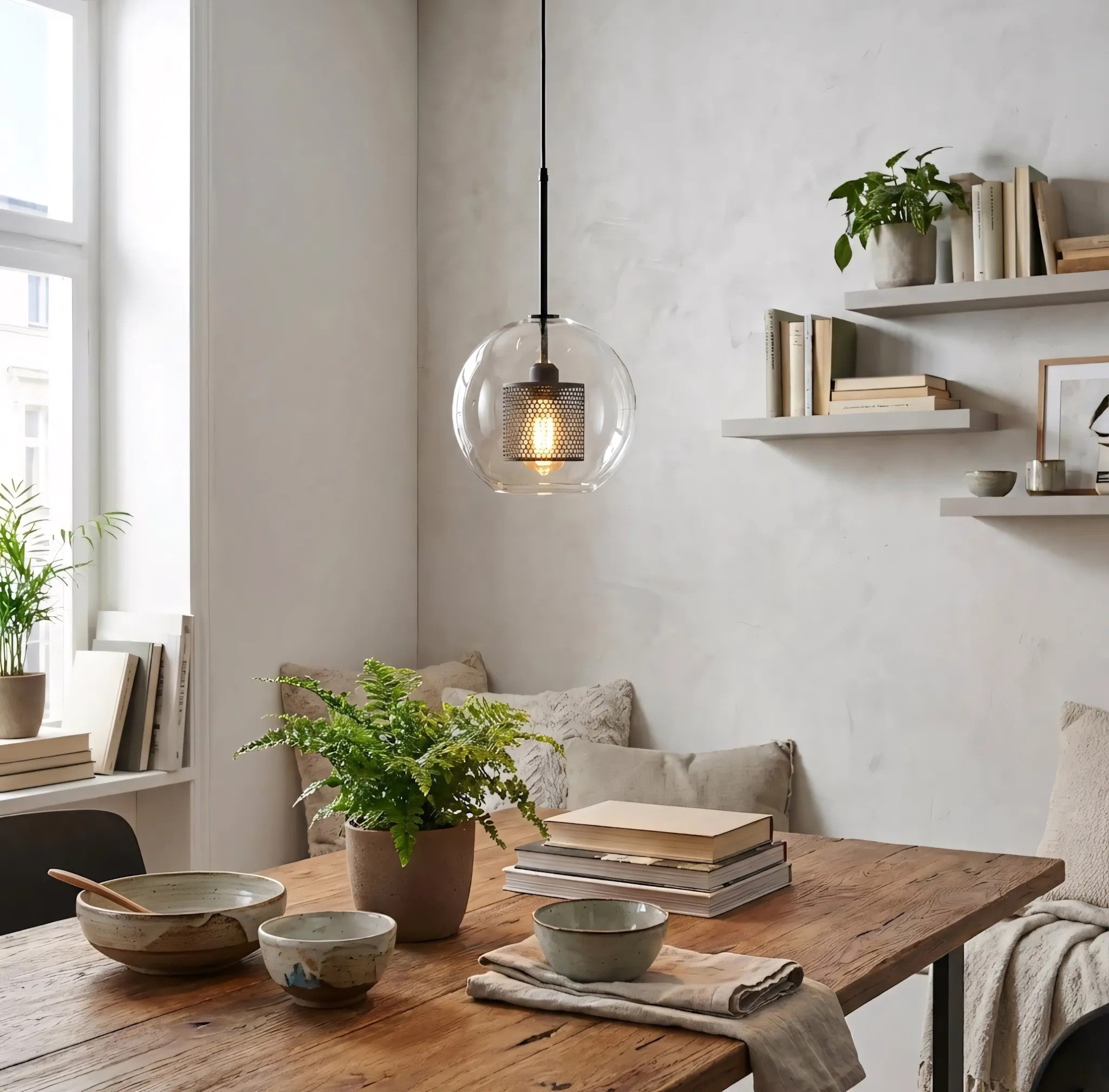 Lampa Wisząca Szklana Loft APP557-1CP 20cm Czarna 3