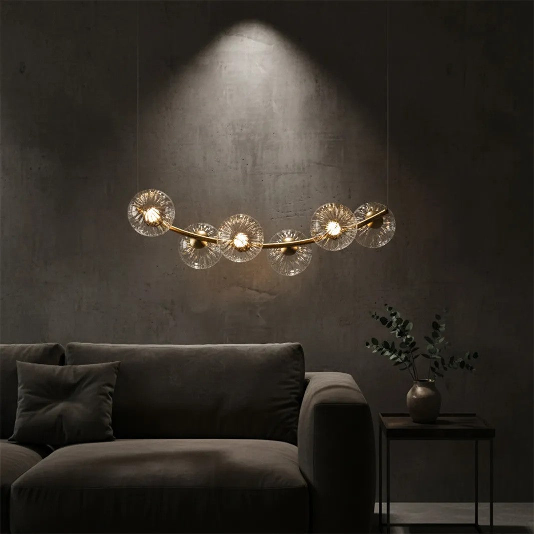 LAMPA SUFITOWA WISZĄCA G133-6CP Złota 3