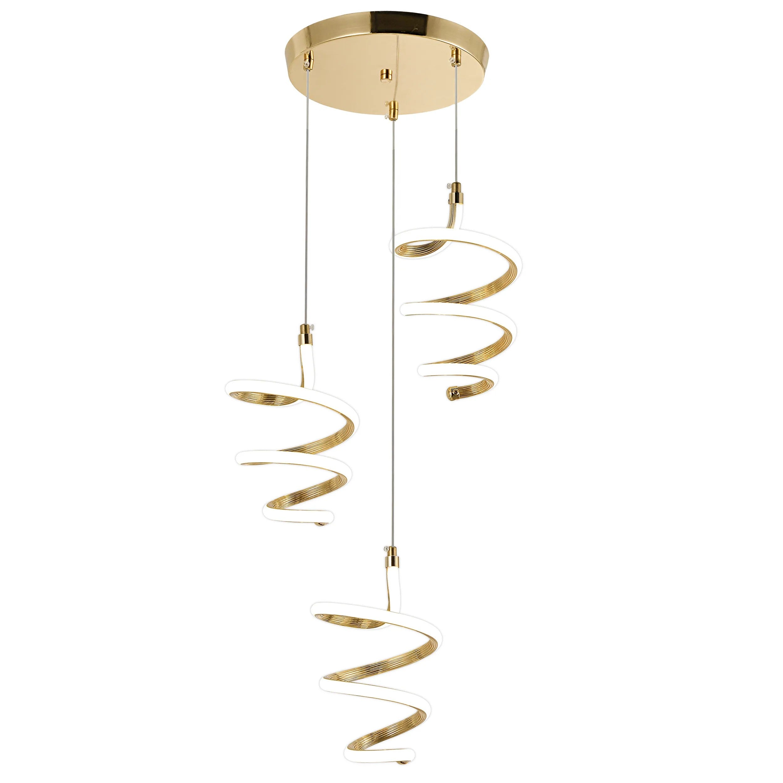 LAMPA WISZĄCA LED G075-3CPR Złota 3