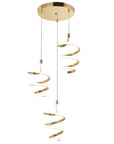 LAMPA WISZĄCA LED G075-3CPR Złota 3