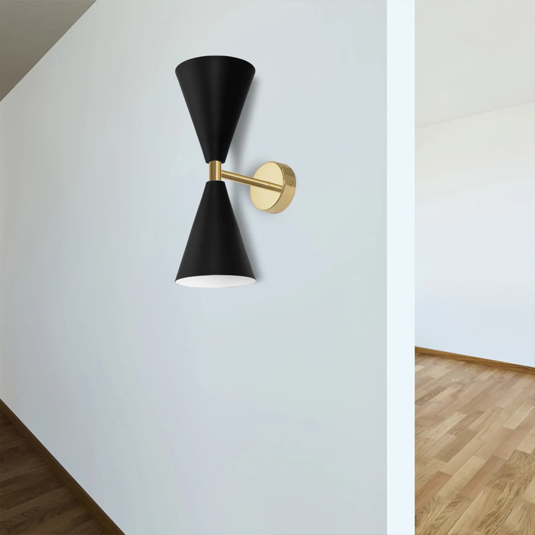 LAMPA ŚCIENNA KINKIET APP1140-2W Czarno-złota 3