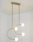 Lampa Wisząca Szklane Kule APP639-4CP Złota 3