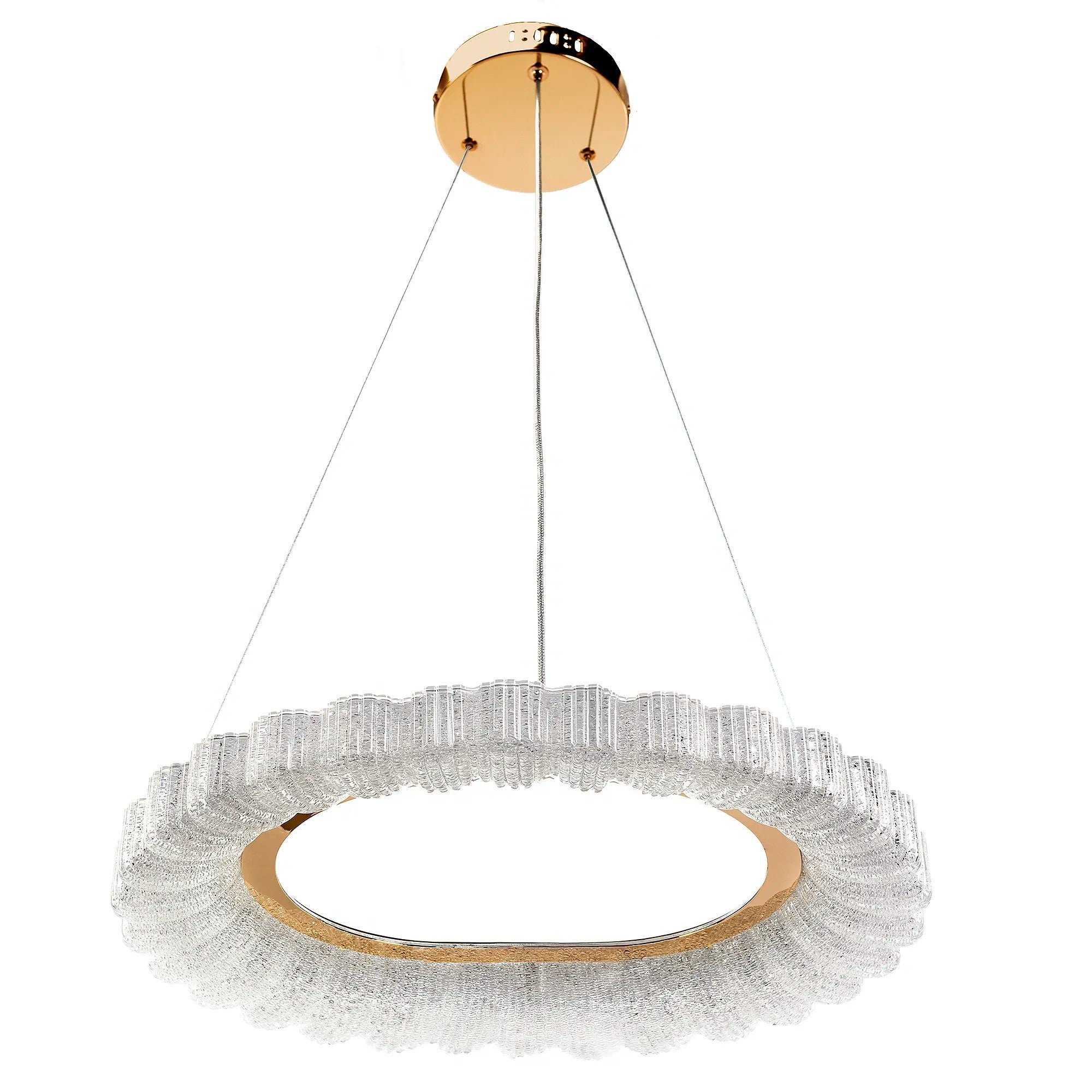 LAMPA WISZĄCA LED MS019-CP Różowe Złoto 60cm 3