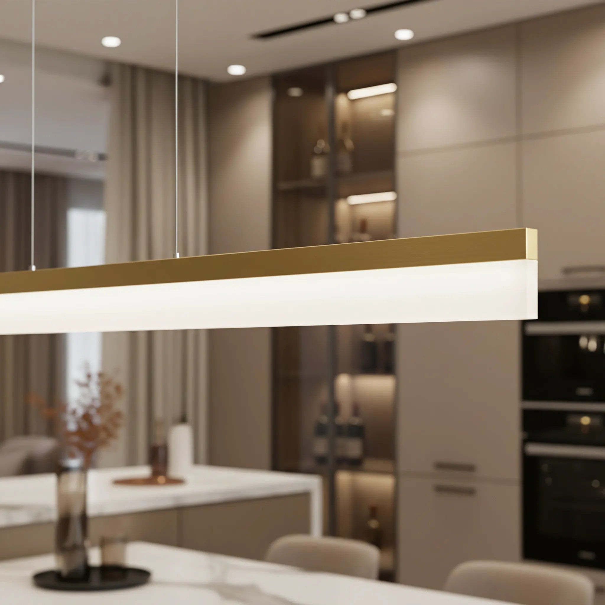 Lampa Wisząca LED APP1694-CP 120 Cm Złota Szczotkowana 3
