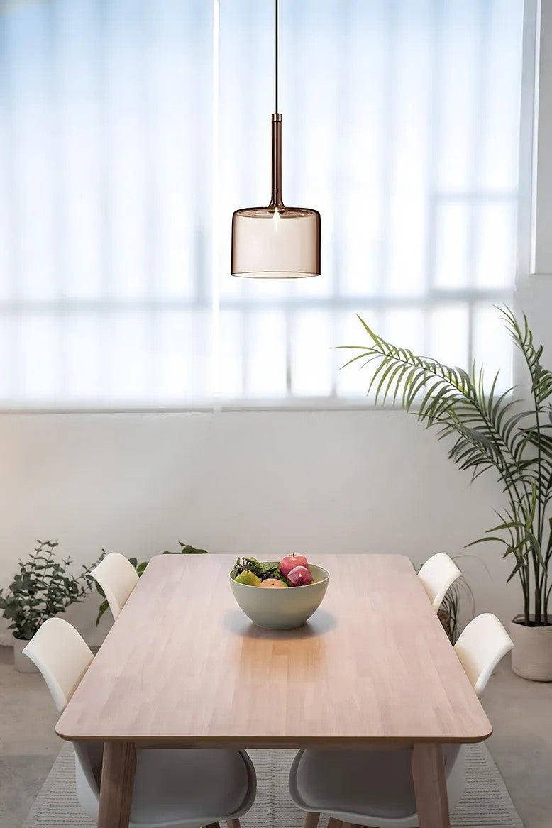 Lampa Sufitowa Wisząca Szklany Klosz APP1698-1CP AMBER A 3