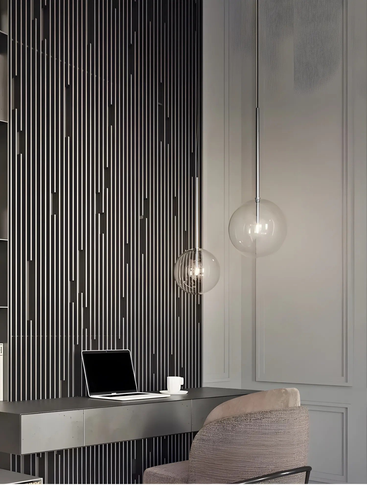 Lampa Sufitowa Wisząca Szklana Kula CHROM 20cm APP1684-1CP 3