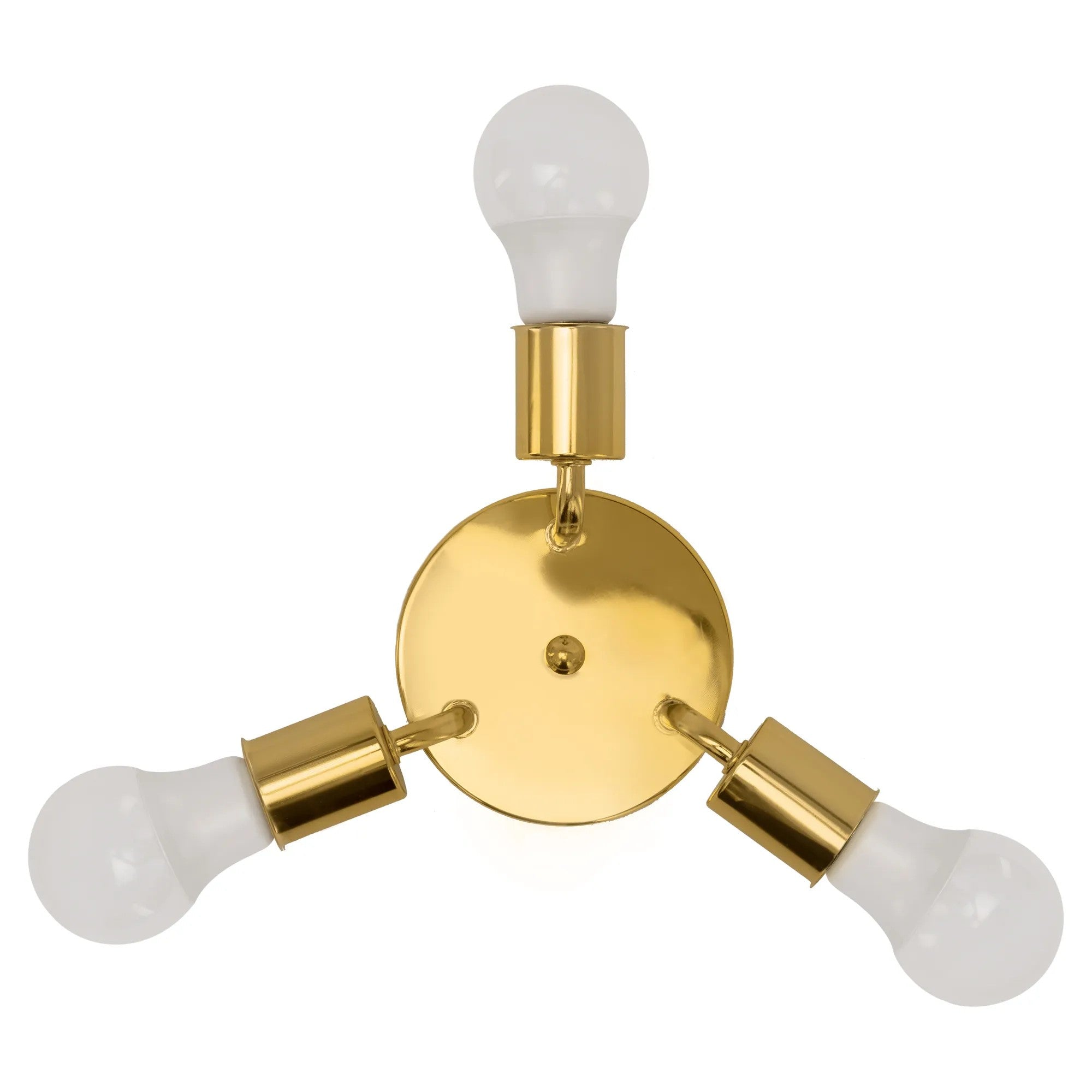 Lampa Sufitowa Potrójna Plafon Metalowa APP704-3C Złota 3