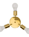 Lampa Sufitowa Potrójna Plafon Metalowa APP704-3C Złota 3