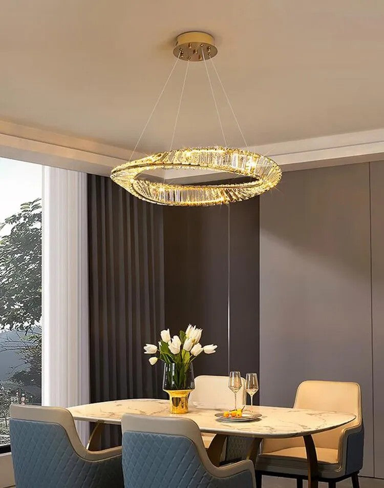 KRYSZTAŁOWA LAMPA SUFITOWA LED APP1064-1CP 3
