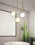Lampa Sufitowa Wisząca Szklana Kula APP472-1CP Biała 3