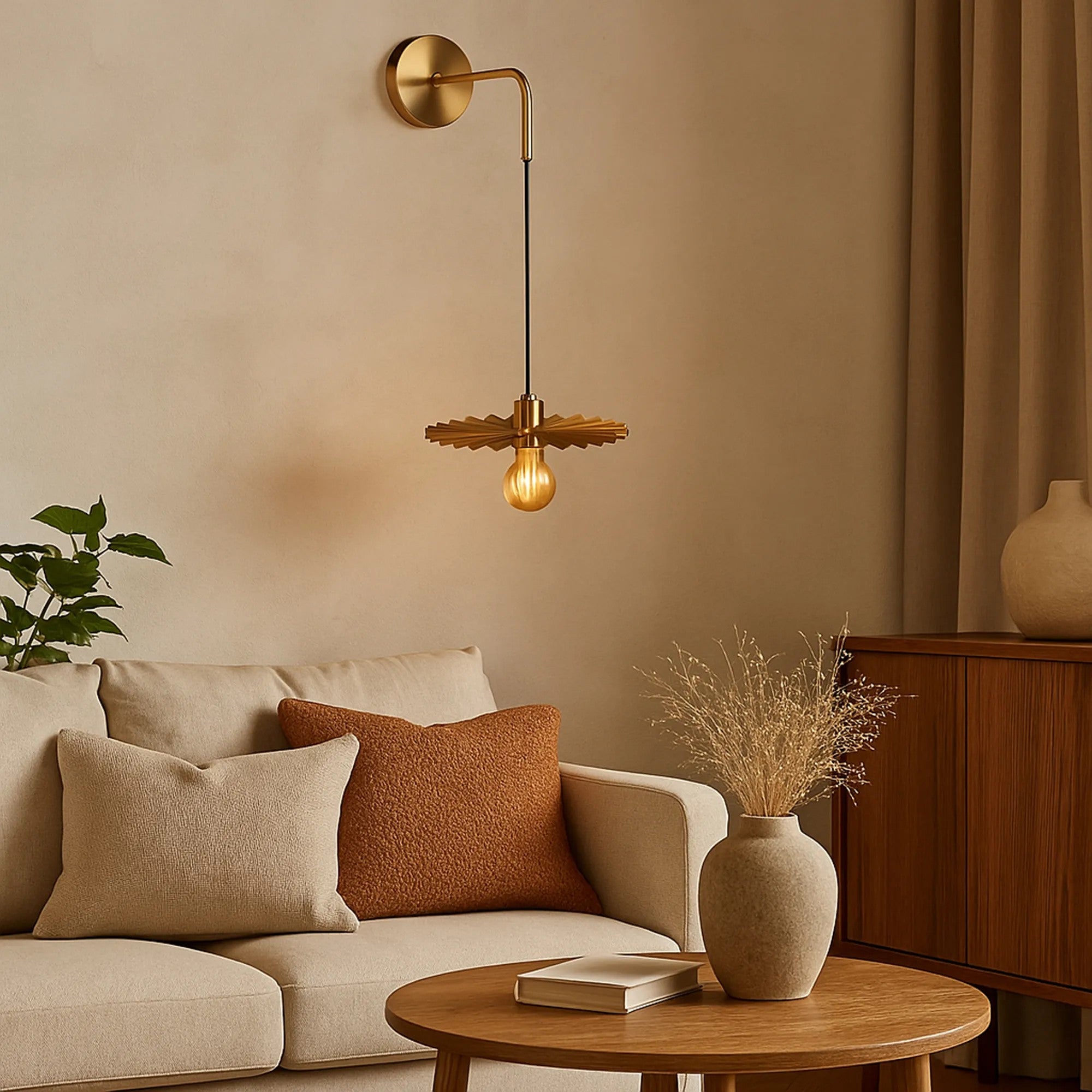 LAMPA ŚCIENNA KINKIET APP1356-1W Stare Złoto 30 Cm 3